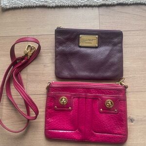 Marc by Marc Jacobs Bundle: Pink Leather Crossbody & Purple Pouch